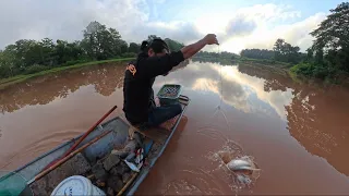 เก็บเบ็ดราวเจอปลาตะโกกตัวแรงดิ้นน้ำบานเต็มหน้าเจอแบบนี้ทุกวันมันมือแน่