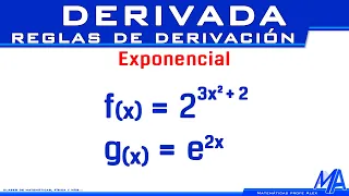 Derivada de una función Exponencial | Regla de la cadena | Reglas de derivación