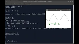 Python tkinter Canvas - Draw Sine Wave