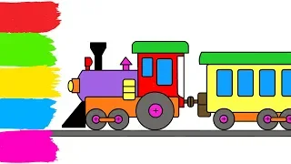 Preschool Train Coloring Pages for Kids to Learn Colors - Coloring Pages for Children
