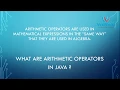 What are Arithmetic Operators in Java