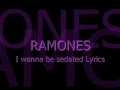 I wanna be sedated Lyrics