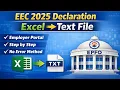 How to Create Text File from Excel for EEC 2025 Declaration