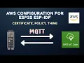 AWS IoT Core Setup Certificates Policies Things for ESP32 ESP IDF 2026