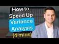 Excel trick to speed up variance analysis