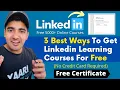 3 Best Ways Linkedin Learning Free Courses