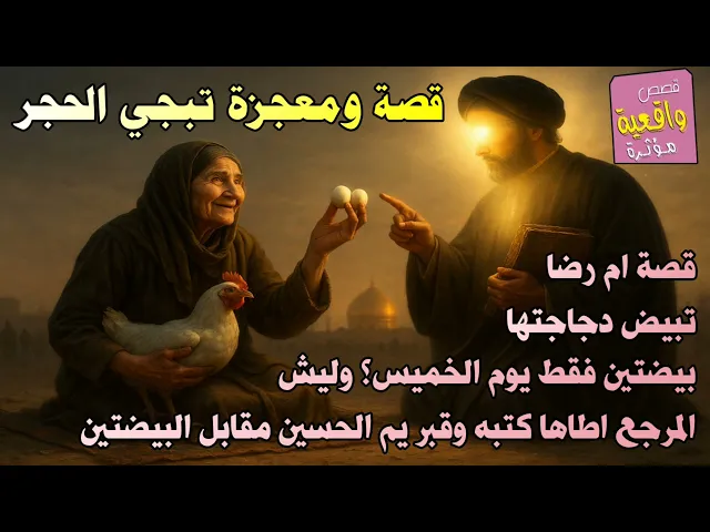 ⁣قصة ام رضا دجاجتها تبيض بيضتين فقط يوم الخميس؟ وليش المرجع اطاها كتبه وقبر يم الحسين مقابل البيضتين