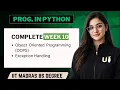 Programming in Python Week 10 Complete One Shot Question Practice IIT Madras BS Degree