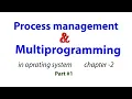Process Management Processes and Multiprogramming in Operating System Chapter - 2 part