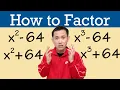 How to factor x 2-64 x 2 64 x 3-64 and x 3 64