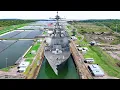 Download Lagu US Navy’s Fully Loaded Massive Warship Passes Through Panama Canal