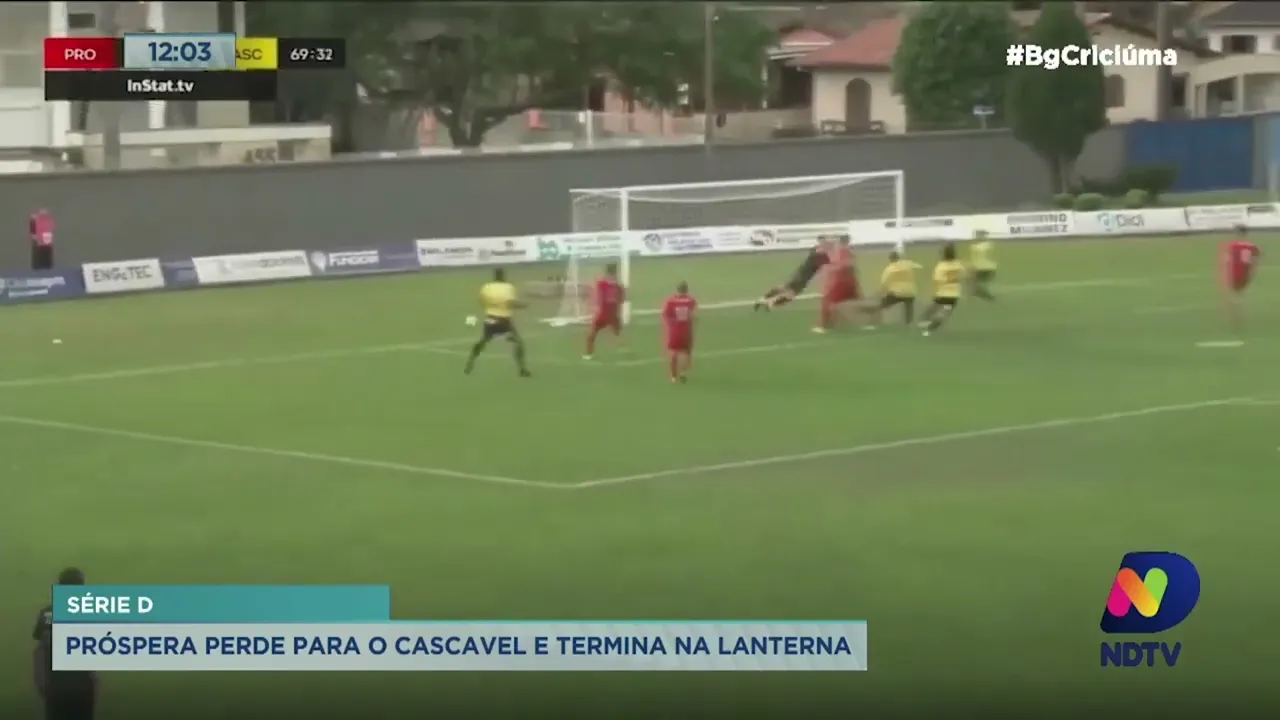 Próspera perde para o Cascavel e termina na lanterna da Série D