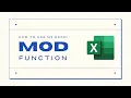 Mod Function in Excel Get the Reminder of Division in Excel