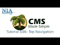 CMS Made Simple Tutorial 06 - Customize the Top Navigation