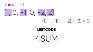 4Sum LeetCode Interview Question Algorithm Explanation
