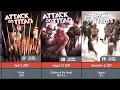 All Attack on Titan Manga Series Volumes Cover Art with Released Date Title Shingeki no Kyojin