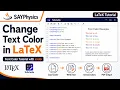 How to change font color in LaTeX