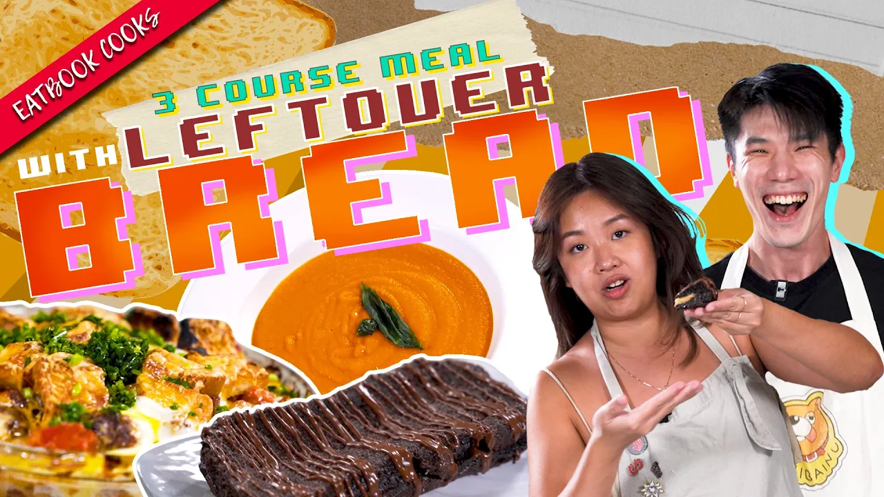 3-Course Meal With Leftover Bread!   Eatbook 3-Course   EP 15