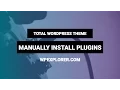 Manually Install Recommended Plugins Total WordPress Theme