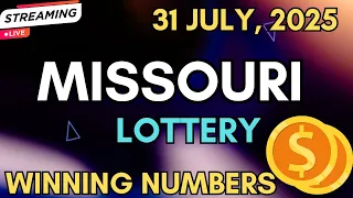 Missouri Midday Lottery Results For - 31 Jul 2025