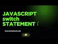 09 JavaScript switch Statement