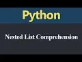 Nested List Comprehension in Python Hindi