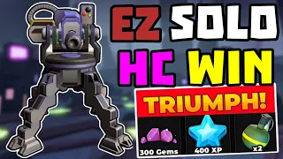SOLO Hardcore Triumph with Turret Full Guide TDS Tower Defense Simulator