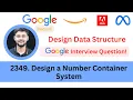 LeetCode 2349 Design a Number Container System Design Hash Table Heap TreeSet Google