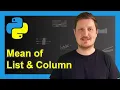 Calculate Mean in Python 5 Examples pandas DataFrame NumPy library Get Row Average by Group