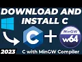 How to download and install C with MinGW compiler and run first C program in windows tutorial