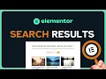 Elementor Search Results Page Tutorial Advanced Settings Included
