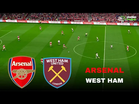Video Thumbnail: ARSENAL vs WEST HAM 🔴 Premier League | Match simulation efootball pes21 video game