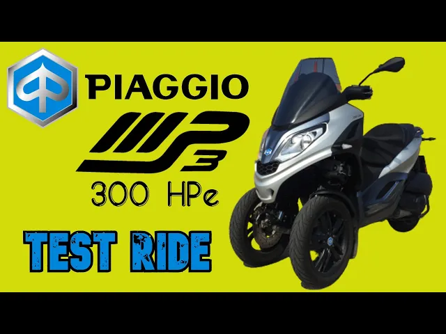 Download MP3 Piaggio MP3 300 HPe - Test ride with three-wheeled scooter (ENGLISH) - VLOG235 [4K]