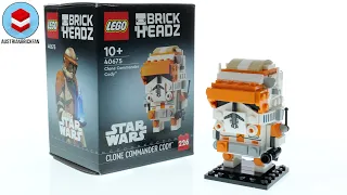 LEGO Star Wars Brickheadz 40675 Clone Commander Cody Speed Build Review