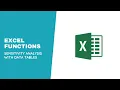 Excel Basics Sensitivity Analysis with Data Tables Explained