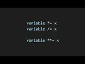 Multiplication division and exponentiation assignment operators in js