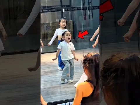 What is the little girl doing? #shorts