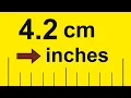 Convert 4 2 cm to Inches 4 2 cm to in