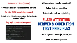 Flash Attention derived and coded from first principles with Triton Python