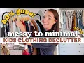 Download Lagu 80% GONE! MASSIVE kids clothing declutter! | MESSY TO MINIMAL mom of 3 EASY closet organization