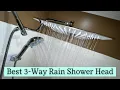 Best Large Shower Head 12 3-Way by Cobbe Dual Shower Heads Handheld Rain Shower Head Combo
