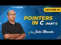 Lecture 19 Pointers in C - Part-1 C Programming for beginners by Mr Jude Miranda