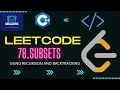 78 Subsets Leetcode Medium Recursion and Backtracking Bit Masking CPP solution
