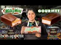 Download Pastry Chef Attempts to Make Gourmet Milky Way Bars | Gourmet Makes | Bon Appétit mp4 3gp mp3 videos - waplic