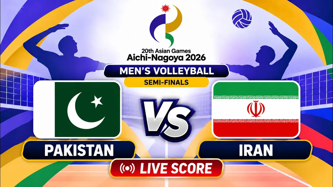 🔴 LIVE | PAKISTAN vs IRAN | SF: Asian Games 2026 Men's Volleyball | Livescore Volleyball