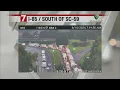 Early morning crash closes all lanes on I-85 South