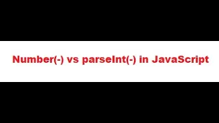 Number - VS parseInt - in JavaScript