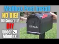 How to Easily Install a Mailbox Post No Digging No Concrete