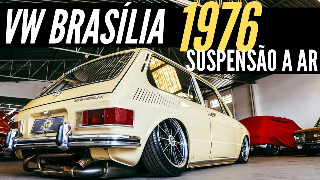 VW BRASILIA 1976 BEGE ALABASTRO - SUSPENSAO A AR GRINGONA !!
