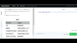 HackerRank SQL Challenge Revising Select Query 2 Explained